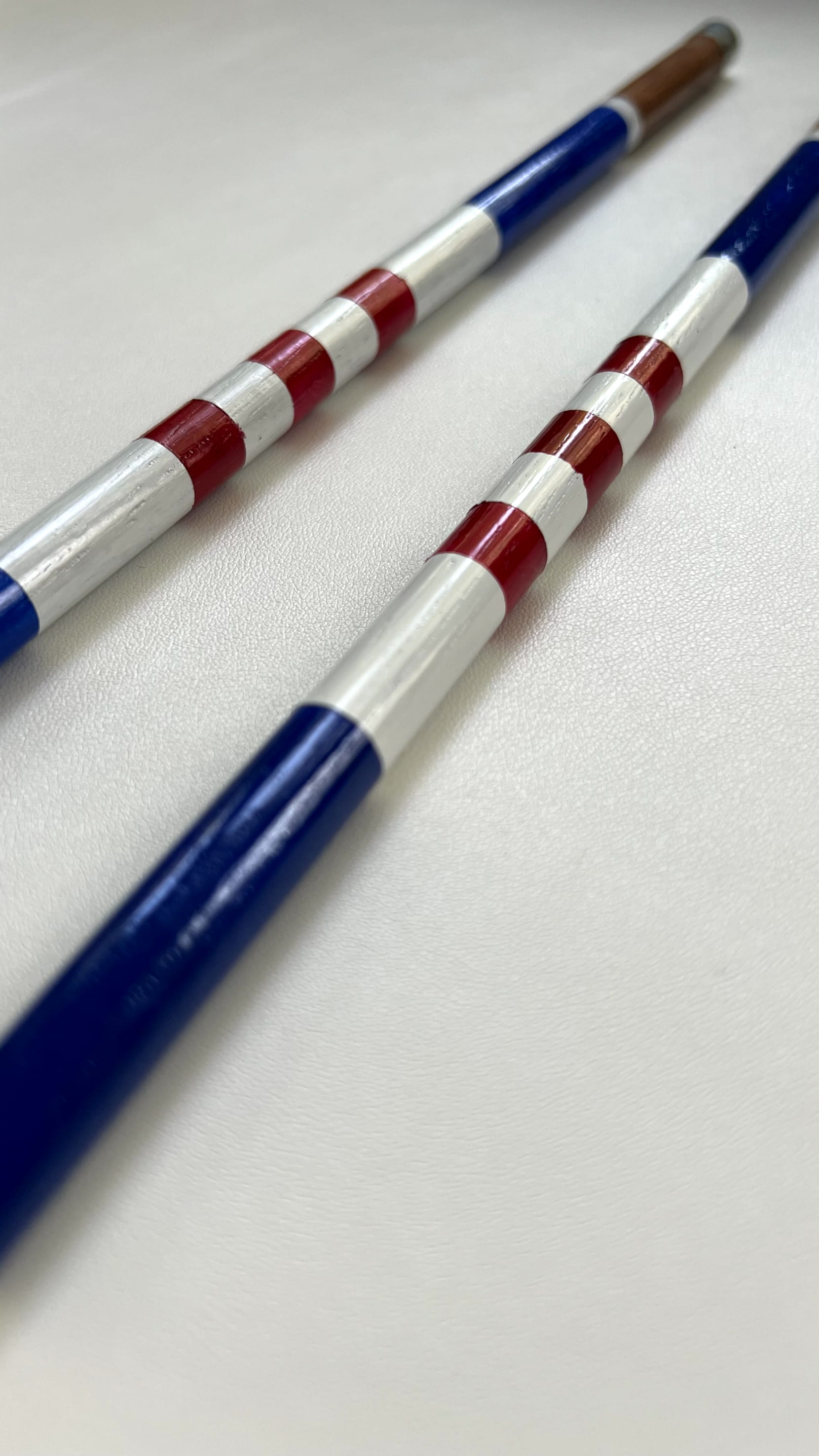 Meisterstück  rot - blau - weiss Perspektive