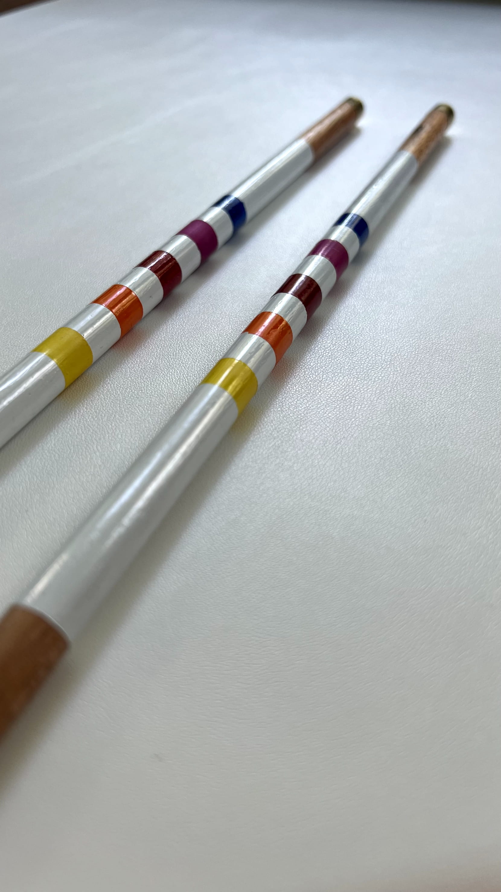 Meisterstueck blau - orange - weiss -gelb Perspektive
